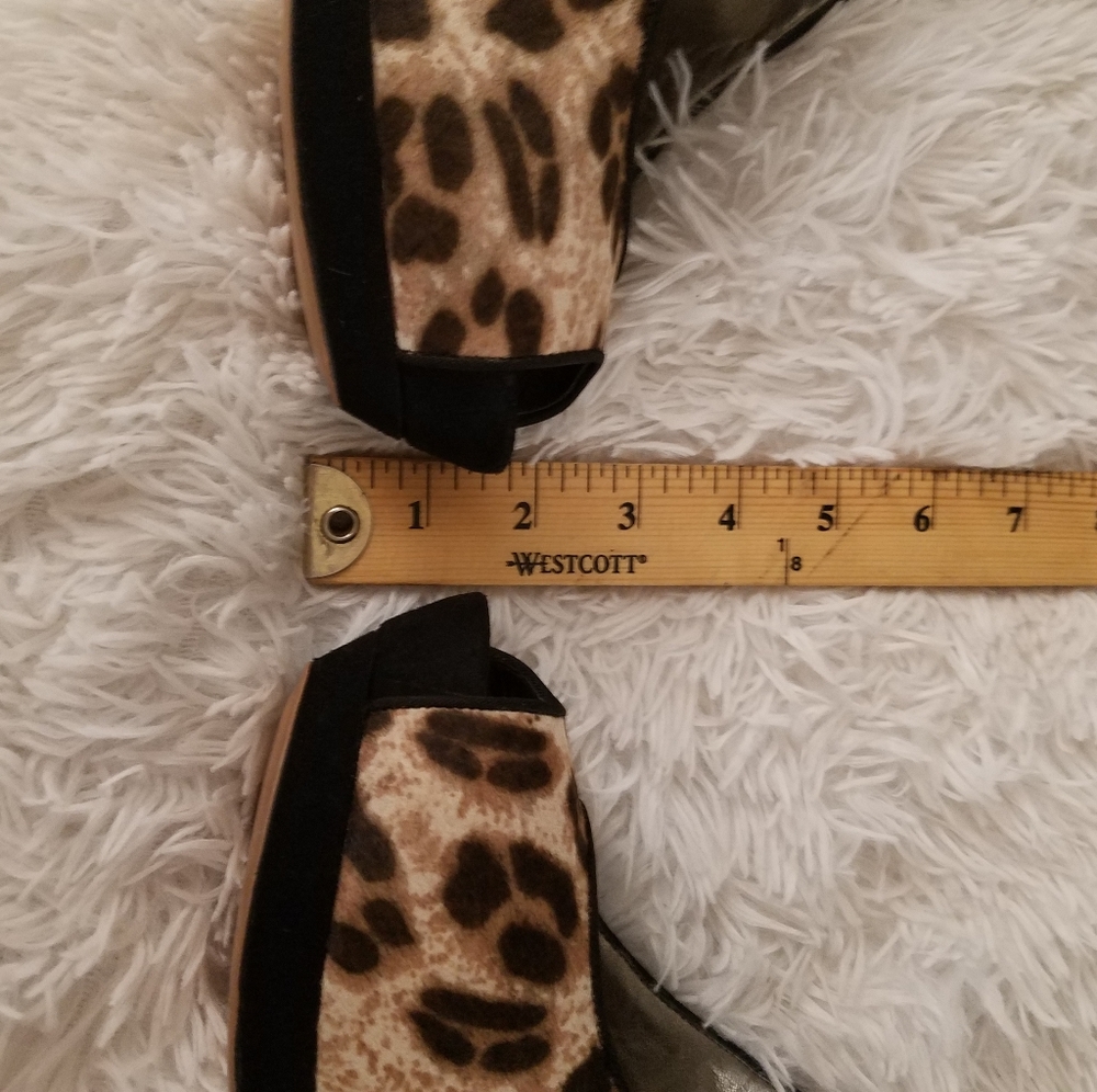 Sam Edelman Leopard Open Toe Slingbacks - Picture 10 of 15
